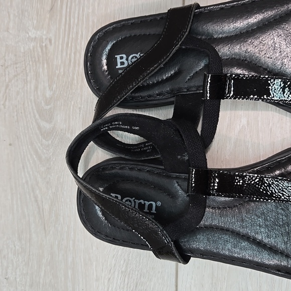 Born Women Leather Ankle Thong Sandals Slide shoes sz 8M - Picture 5 of 10